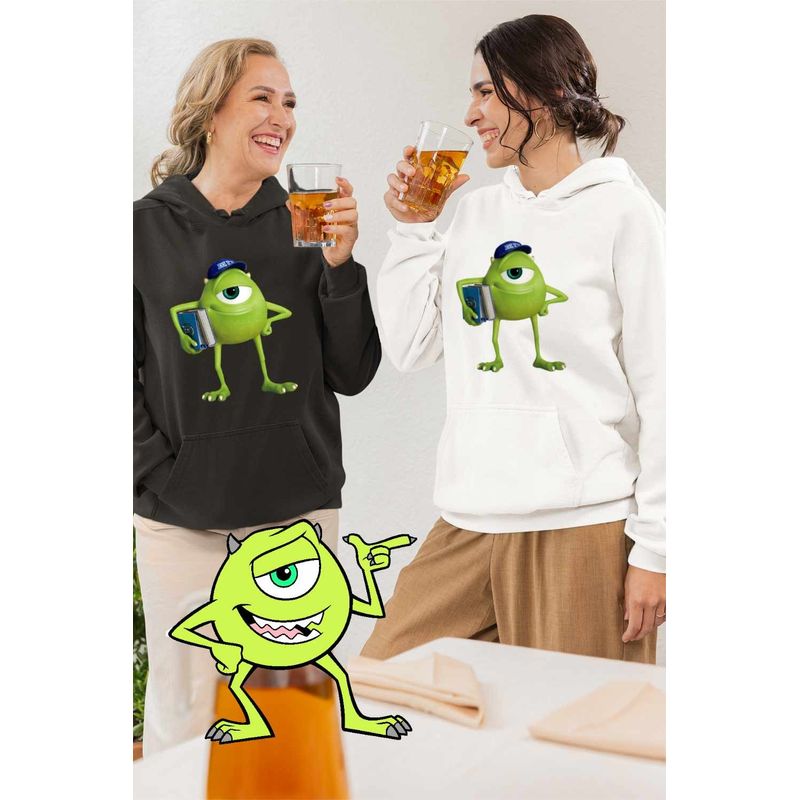 Fashion, accesorii si bijuterii - Femei - Imbracaminte femei - Hanorace femei - Hanorac Femei Mike Monsters University, alb, marime 2XL - Infinity.ro