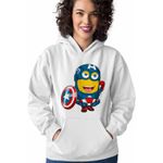 Fashion, accesorii si bijuterii - Femei - Imbracaminte femei - Hanorace femei - Hanorac Femei Minions Captain America Despicable, alb, marime 2XL - Infinity.ro