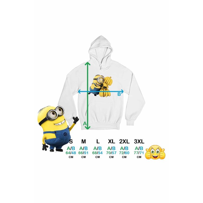 Fashion, accesorii si bijuterii - Femei - Imbracaminte femei - Hanorace femei - Hanorac Femei Minions Banana Despicable, alb, marime 2XL - Infinity.ro