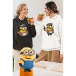 Fashion, accesorii si bijuterii - Femei - Imbracaminte femei - Hanorace femei - Hanorac Femei Minions Detective Noir Despicable, alb, marime 2XL - Infinity.ro