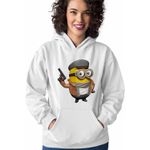 Fashion, accesorii si bijuterii - Femei - Imbracaminte femei - Hanorace femei - Hanorac Femei Minions Detective Noir Despicable, alb, marime 2XL - Infinity.ro