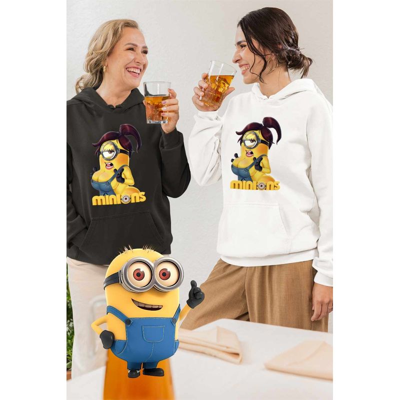 Fashion, accesorii si bijuterii - Femei - Imbracaminte femei - Hanorace femei - Hanorac Femei Minions Marlena Despicable Minioni, alb, marime 2XL - Infinity.ro