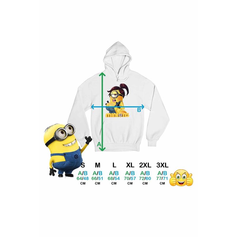 Fashion, accesorii si bijuterii - Femei - Imbracaminte femei - Hanorace femei - Hanorac Femei Minions Marlena Despicable Minioni, alb, marime 2XL - Infinity.ro