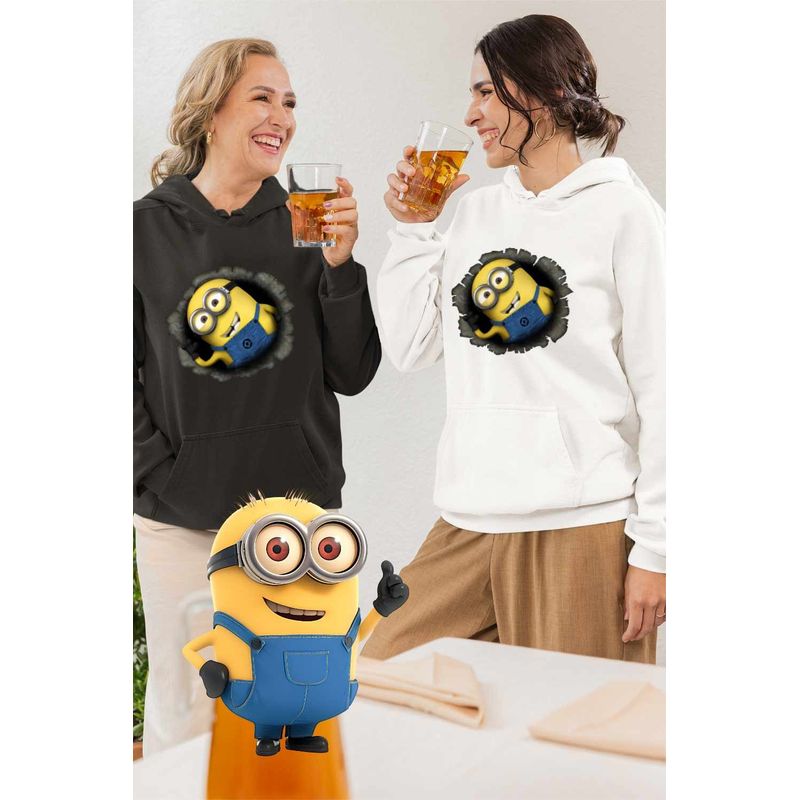Fashion, accesorii si bijuterii - Femei - Imbracaminte femei - Hanorace femei - Hanorac Femei Minions Pop-up Despicable, alb, marime 2XL - Infinity.ro