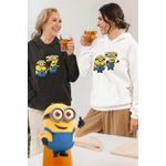 Fashion, accesorii si bijuterii - Femei - Imbracaminte femei - Hanorace femei - Hanorac Femei Minions Six Seven 67 Sase Sapte Despicable, alb, marime 2XL - Infinity.ro