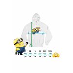 Fashion, accesorii si bijuterii - Femei - Imbracaminte femei - Hanorace femei - Hanorac Femei Minions Six Seven 67 Sase Sapte Despicable, alb, marime 2XL - Infinity.ro