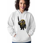 Fashion, accesorii si bijuterii - Femei - Imbracaminte femei - Hanorace femei - Hanorac Femei Minions Terminator Biker Despicable, alb, marime 2XL - Infinity.ro