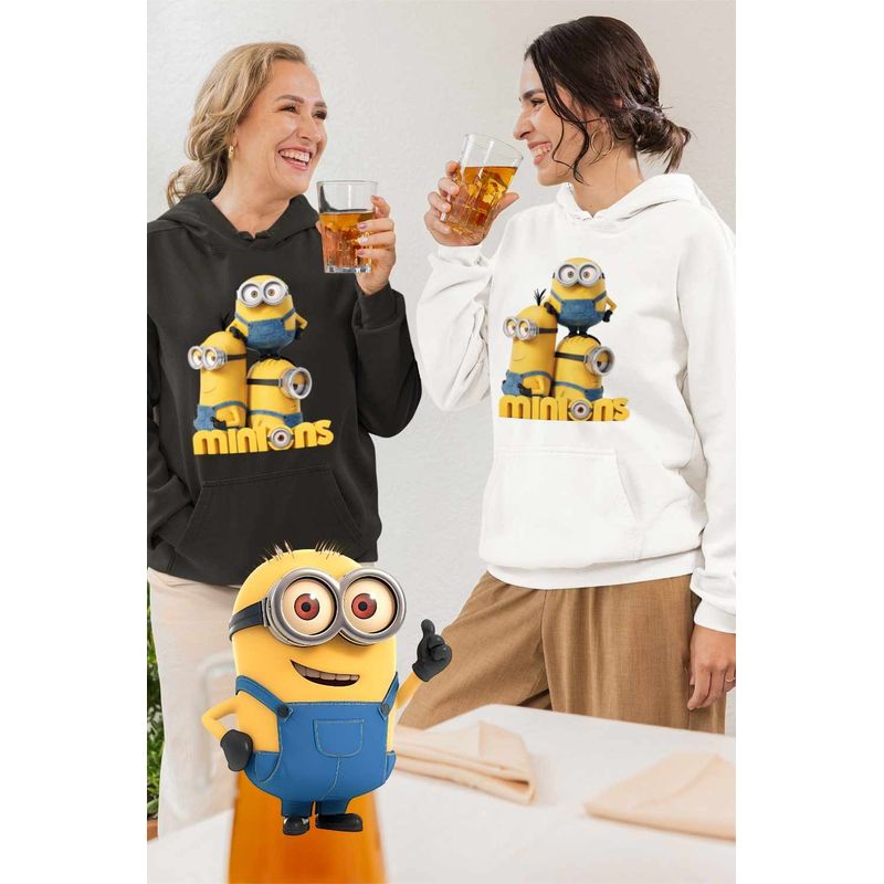 Fashion, accesorii si bijuterii - Femei - Imbracaminte femei - Hanorace femei - Hanorac Femei Minions Team Despicable Minioni, alb, marime 2XL - Infinity.ro