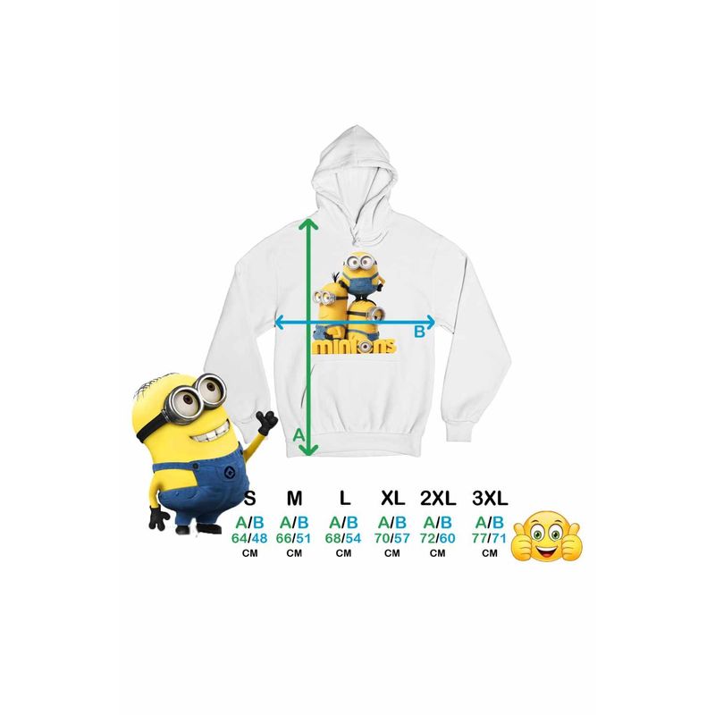 Fashion, accesorii si bijuterii - Femei - Imbracaminte femei - Hanorace femei - Hanorac Femei Minions Team Despicable Minioni, alb, marime 2XL - Infinity.ro