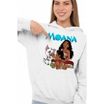 Fashion, accesorii si bijuterii - Femei - Imbracaminte femei - Hanorace femei - Hanorac Femei Moana Pua Simea Vaiana, alb, marime 2XL - Infinity.ro