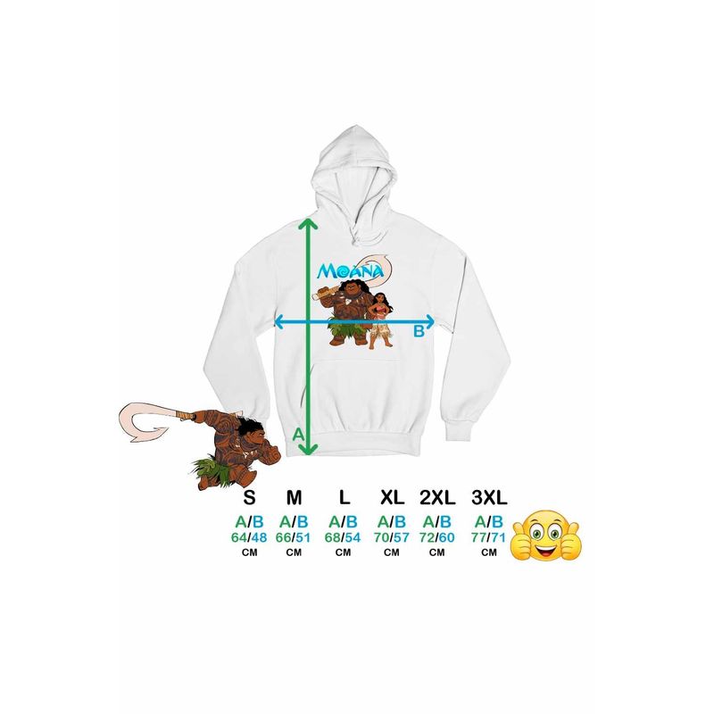 Fashion, accesorii si bijuterii - Femei - Imbracaminte femei - Hanorace femei - Hanorac Femei Moana Maui Vaiana, alb, marime 2XL - Infinity.ro