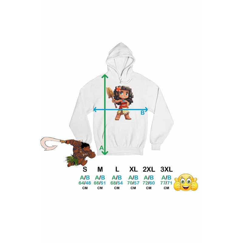 Fashion, accesorii si bijuterii - Femei - Imbracaminte femei - Hanorace femei - Hanorac Femei Moana Vaiana Minecraft Roblox, alb, marime 2XL - Infinity.ro