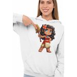 Fashion, accesorii si bijuterii - Femei - Imbracaminte femei - Hanorace femei - Hanorac Femei Moana Vaiana Minecraft Roblox, alb, marime 2XL - Infinity.ro