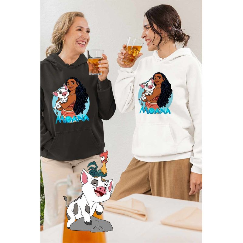 Fashion, accesorii si bijuterii - Femei - Imbracaminte femei - Hanorace femei - Hanorac Femei Moana Vaiana Pua, alb, marime 2XL - Infinity.ro