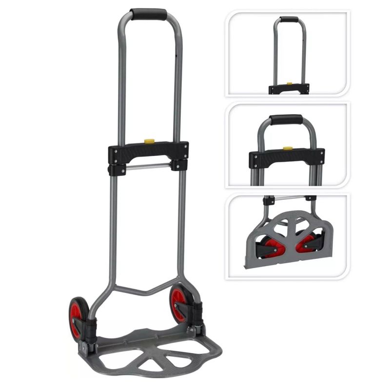 Casa si Gradina - Constructii - Depozitare, transport si protectie - Echipamente pentru transport si ridicat - Carucior pentru transport, pliabil, cu maner telescopic, max. 60 kg, platforma rabatabila - Infinity.ro