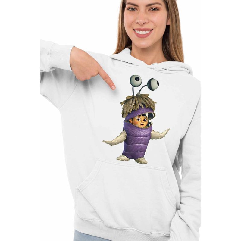 Fashion, accesorii si bijuterii - Femei - Imbracaminte femei - Hanorace femei - Hanorac Femei Monsters Boo, alb, marime 2XL - Infinity.ro