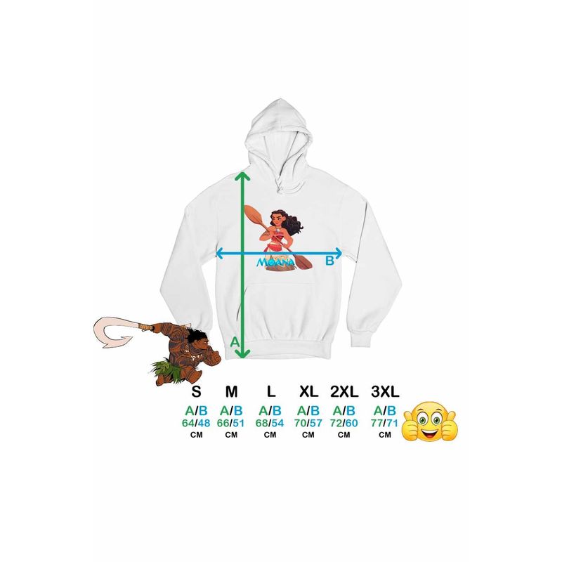Fashion, accesorii si bijuterii - Femei - Imbracaminte femei - Hanorace femei - Hanorac Femei Moana Vaiana, alb, marime 2XL - Infinity.ro