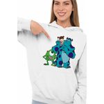 Fashion, accesorii si bijuterii - Femei - Imbracaminte femei - Hanorace femei - Hanorac Femei Monsters James Mike Boo, alb, marime 2XL - Infinity.ro