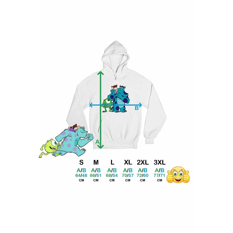 Fashion, accesorii si bijuterii - Femei - Imbracaminte femei - Hanorace femei - Hanorac Femei Monsters James Mike Boo, alb, marime 2XL - Infinity.ro