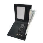 Fashion, accesorii si bijuterii - Barbati - Accesorii barbati - Portofele barbati - Portofel Minimalist pentru Barbati din Piele Naturala de Calitate Superioara, si Rezistent, Negru - Infinity.ro