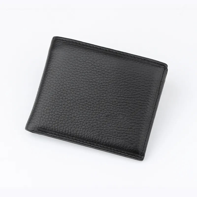 Fashion, accesorii si bijuterii - Barbati - Accesorii barbati - Portofele barbati - Portofel Minimalist pentru Barbati din Piele Naturala de Calitate Superioara, si Rezistent, Negru - Infinity.ro
