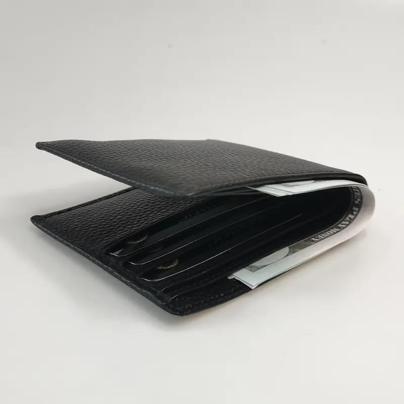 Fashion, accesorii si bijuterii - Barbati - Accesorii barbati - Portofele barbati - Portofel Minimalist pentru Barbati din Piele Naturala de Calitate Superioara, si Rezistent, Negru - Infinity.ro