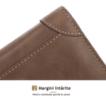 Fashion, accesorii si bijuterii - Barbati - Accesorii barbati - Portofele barbati - Portofel pentru Barbati din Piele Ecologica de Calitate Superioara, 12 locuri de card si buzunar de monezi, Maro - Infinity.ro