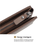Fashion, accesorii si bijuterii - Barbati - Accesorii barbati - Portofele barbati - Portofel pentru Barbati din Piele Ecologica de Calitate Superioara, 12 locuri de card si buzunar de monezi, Maro - Infinity.ro
