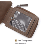 Fashion, accesorii si bijuterii - Barbati - Accesorii barbati - Portofele barbati - Portofel pentru Barbati din Piele Ecologica de Calitate Superioara, 12 locuri de card si buzunar de monezi, Maro - Infinity.ro
