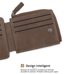 Fashion, accesorii si bijuterii - Barbati - Accesorii barbati - Portofele barbati - Portofel pentru Barbati din Piele Ecologica de Calitate Superioara, 12 locuri de card si buzunar de monezi, Maro - Infinity.ro