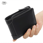 Fashion, accesorii si bijuterii - Barbati - Accesorii barbati - Portofele barbati - Portofel pentru Barbati din Piele Ecologica de Calitate Superioara, 12 locuri de card si buzunar de monezi, Negru - Infinity.ro
