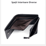 Fashion, accesorii si bijuterii - Barbati - Accesorii barbati - Portofele barbati - Portofel pentru Barbati din Piele Ecologica de Calitate Superioara, 12 locuri de card si buzunar de monezi, Negru - Infinity.ro