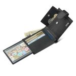 Fashion, accesorii si bijuterii - Barbati - Accesorii barbati - Portofele barbati - Portofel Premium Slim, din Piele Ecologica, Negru - Infinity.ro