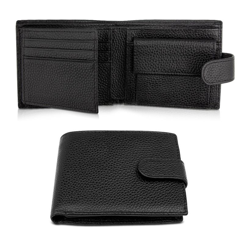 Fashion, accesorii si bijuterii - Barbati - Accesorii barbati - Portofele barbati - Portofel Premium Slim, din Piele Ecologica, Negru - Infinity.ro
