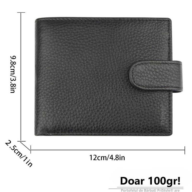 Fashion, accesorii si bijuterii - Barbati - Accesorii barbati - Portofele barbati - Portofel, din Piele Ecologica, Negru - Infinity.ro