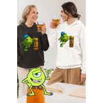 Fashion, accesorii si bijuterii - Femei - Imbracaminte femei - Hanorace femei - Hanorac Femei Monsters Mike, alb, marime 2XL - Infinity.ro