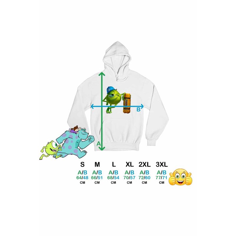 Fashion, accesorii si bijuterii - Femei - Imbracaminte femei - Hanorace femei - Hanorac Femei Monsters Mike, alb, marime 2XL - Infinity.ro