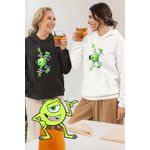 Fashion, accesorii si bijuterii - Femei - Imbracaminte femei - Hanorace femei - Hanorac Femei Monsters Mike Wall, alb, marime 2XL - Infinity.ro