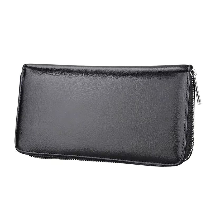 Fashion, accesorii si bijuterii - Femei - Accesorii femei - Portofele femei - Portofel de Dama Foarte Incapator cu spatiu pentru 36 carduri, peste 100 bancnote, Piele Ecologica, Negru - Infinity.ro
