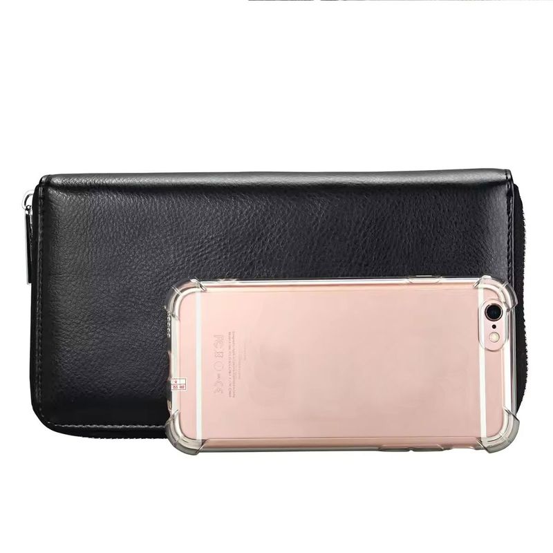 Fashion, accesorii si bijuterii - Femei - Accesorii femei - Portofele femei - Portofel de Dama Foarte Incapator cu spatiu pentru 36 carduri, peste 100 bancnote, Piele Ecologica, Negru - Infinity.ro