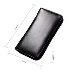 Fashion, accesorii si bijuterii - Femei - Accesorii femei - Portofele femei - Portofel de Dama Foarte Incapator cu spatiu pentru 36 carduri, peste 100 bancnote, Piele Ecologica, Negru - Infinity.ro
