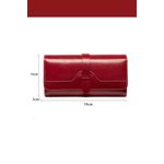 Fashion, accesorii si bijuterii - Femei - Accesorii femei - Portofele femei - Portofel dama, piele naturala, RFID, 19x10.6x3cm, rosu - Infinity.ro