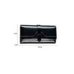 Fashion, accesorii si bijuterii - Femei - Accesorii femei - Portofele femei - Portofel de Dama Premium, cu Locuri de Carduri, Piele Naturala, Negru, 19x10x6cm - Infinity.ro