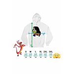 Fashion, accesorii si bijuterii - Femei - Imbracaminte femei - Hanorace femei - Hanorac Femei Mulan Khan Cal, alb, marime 2XL - Infinity.ro