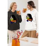 Fashion, accesorii si bijuterii - Femei - Imbracaminte femei - Hanorace femei - Hanorac Femei Mulan Khan Cal, alb, marime 2XL - Infinity.ro