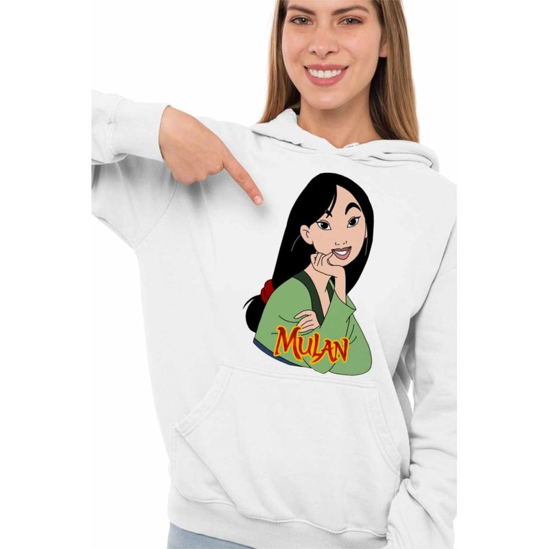 Fashion, accesorii si bijuterii - Femei - Imbracaminte femei - Hanorace femei - Hanorac Femei Mulan Kung Fu, alb, marime 2XL - Infinity.ro