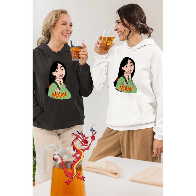 Fashion, accesorii si bijuterii - Femei - Imbracaminte femei - Hanorace femei - Hanorac Femei Mulan Kung Fu, alb, marime 2XL - Infinity.ro