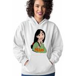 Fashion, accesorii si bijuterii - Femei - Imbracaminte femei - Hanorace femei - Hanorac Femei Mulan Kung Fu, alb, marime 2XL - Infinity.ro