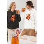 Fashion, accesorii si bijuterii - Femei - Imbracaminte femei - Hanorace femei - Hanorac Femei Mulan Mushu Crikee, alb, marime 2XL - Infinity.ro