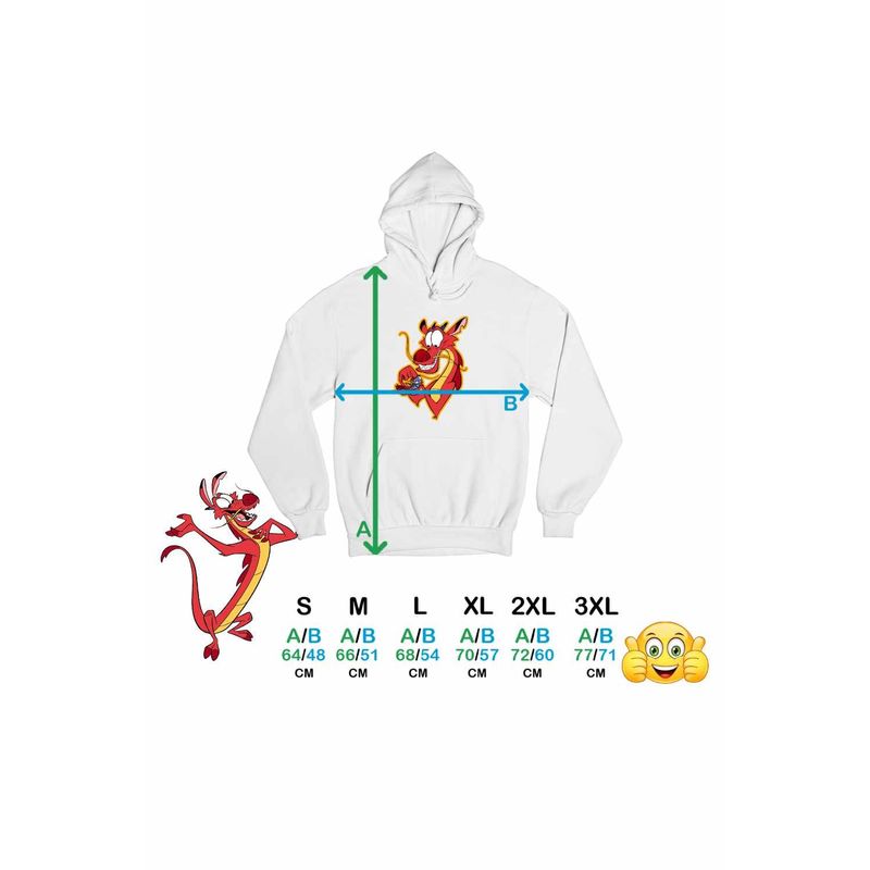Fashion, accesorii si bijuterii - Femei - Imbracaminte femei - Hanorace femei - Hanorac Femei Mulan Mushu Crikee, alb, marime 2XL - Infinity.ro